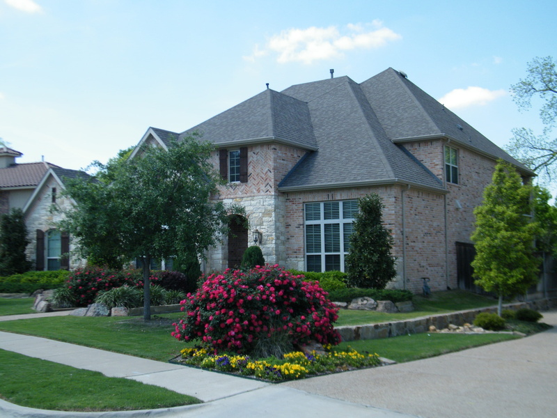luxury, tree, dwelling, residential, housing, gray, structure, formal garden, suburbs, porch, home, plant, flower, lawn, concrete, estate, built structure