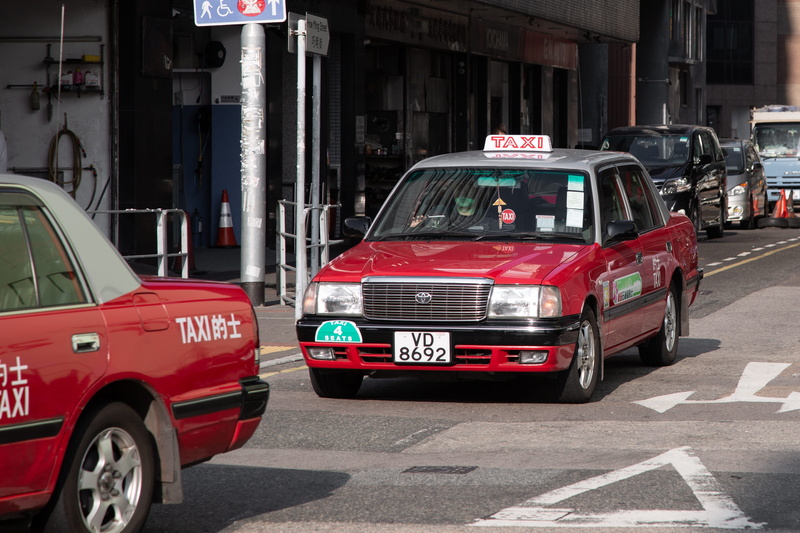 taxi, incidental people, motor vehicle, machine, vehicle, alloy wheel, sedan, spoke, hongkong, day, western script, road, 4K, automobile, truck, hongkong island