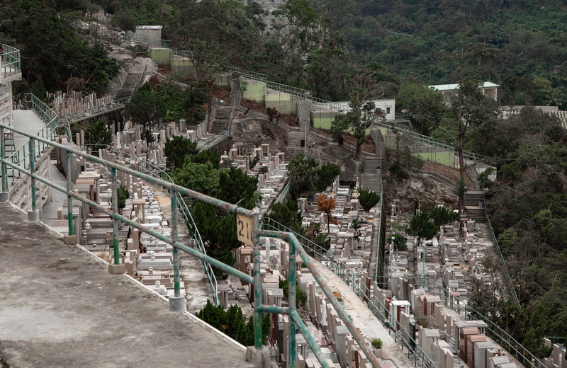 metropolis, travel, death, scenery, railing, building, slope, banister, aerial view, connection, road, grave, high angle view, handrail, hongkong, day