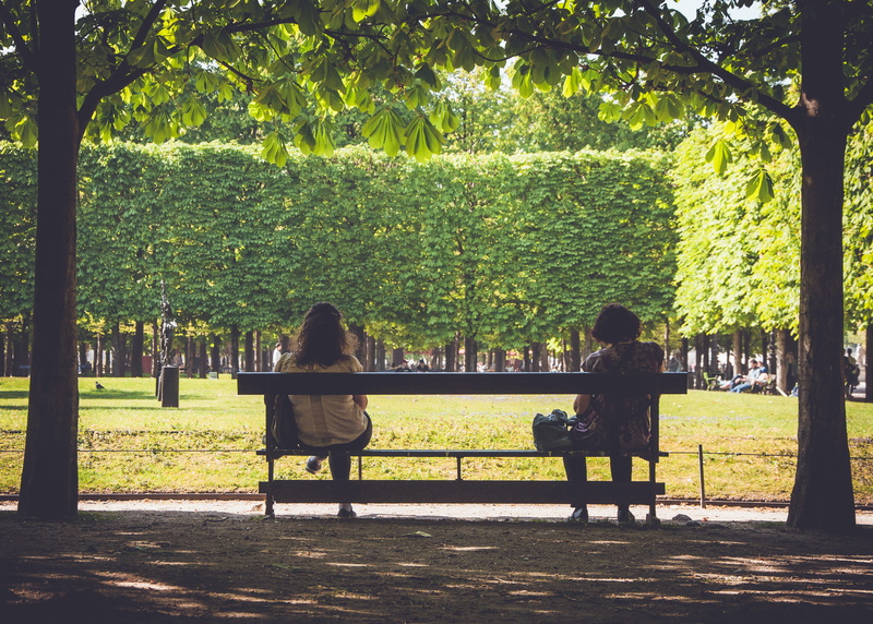 paris, park, tree, trees, day, two people, green, plant, 4K, adult, seat, relaxation, couple - relationship, lawn, bench, lifestyles, men, nature, parc