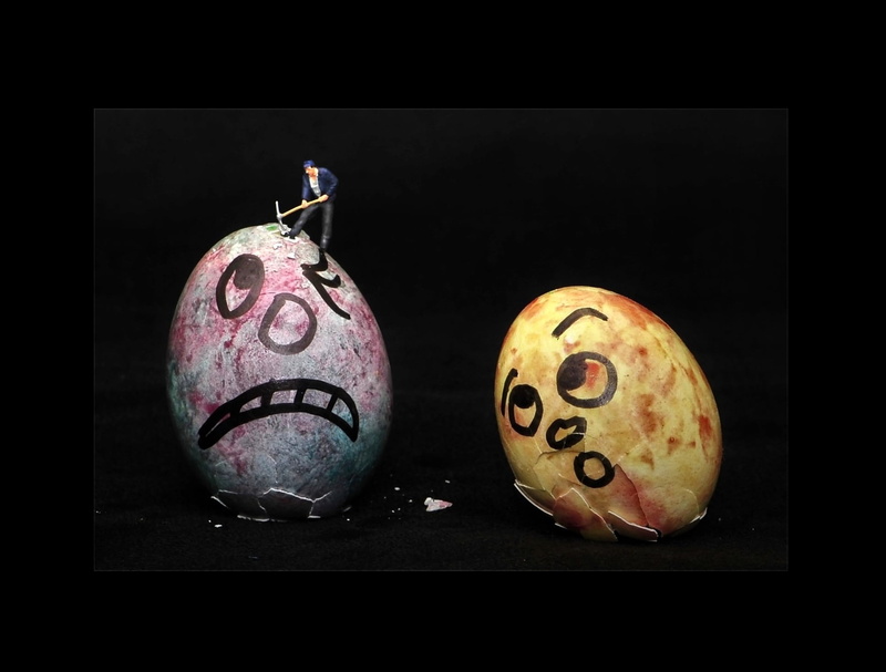 close-up, vegetable, auto post production filter, 1080P, transfer print, table, tiny people, food and drink, representation, easter, food, fruit, art and craft