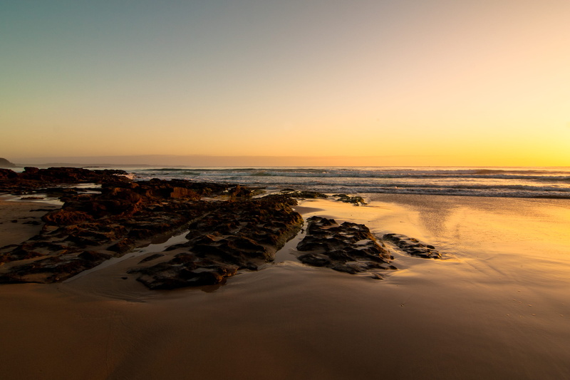 coastal, long exposure, sand, nature, rock, solid, waves, beach, land, australia, sunset, scenics - nature, ocean, sea, beauty in nature, sky