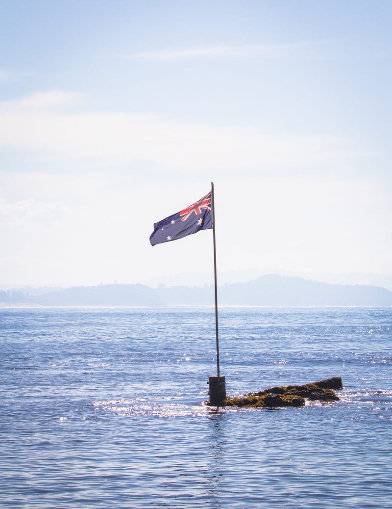 no people, day, beach, flag, photoholgic, nature, flagpole, national icon, ocean, sea, mode of transportation, scenics - nature, nautical vessel, blue