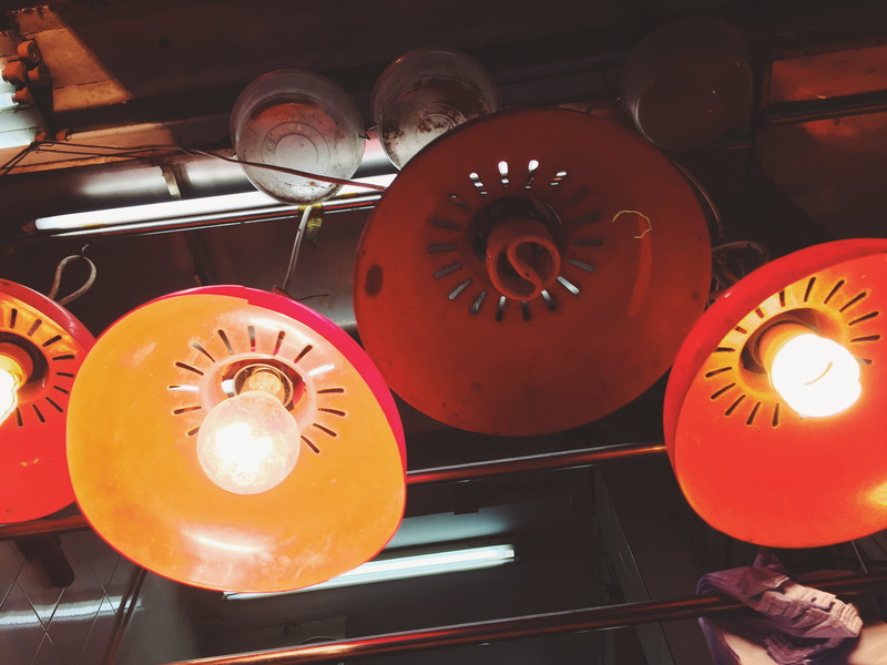 kwun tong, metal, low angle view, geometric shape, red, light - natural phenomenon, lighting equipment, illuminated, culture, light bulb, indoors, electricity