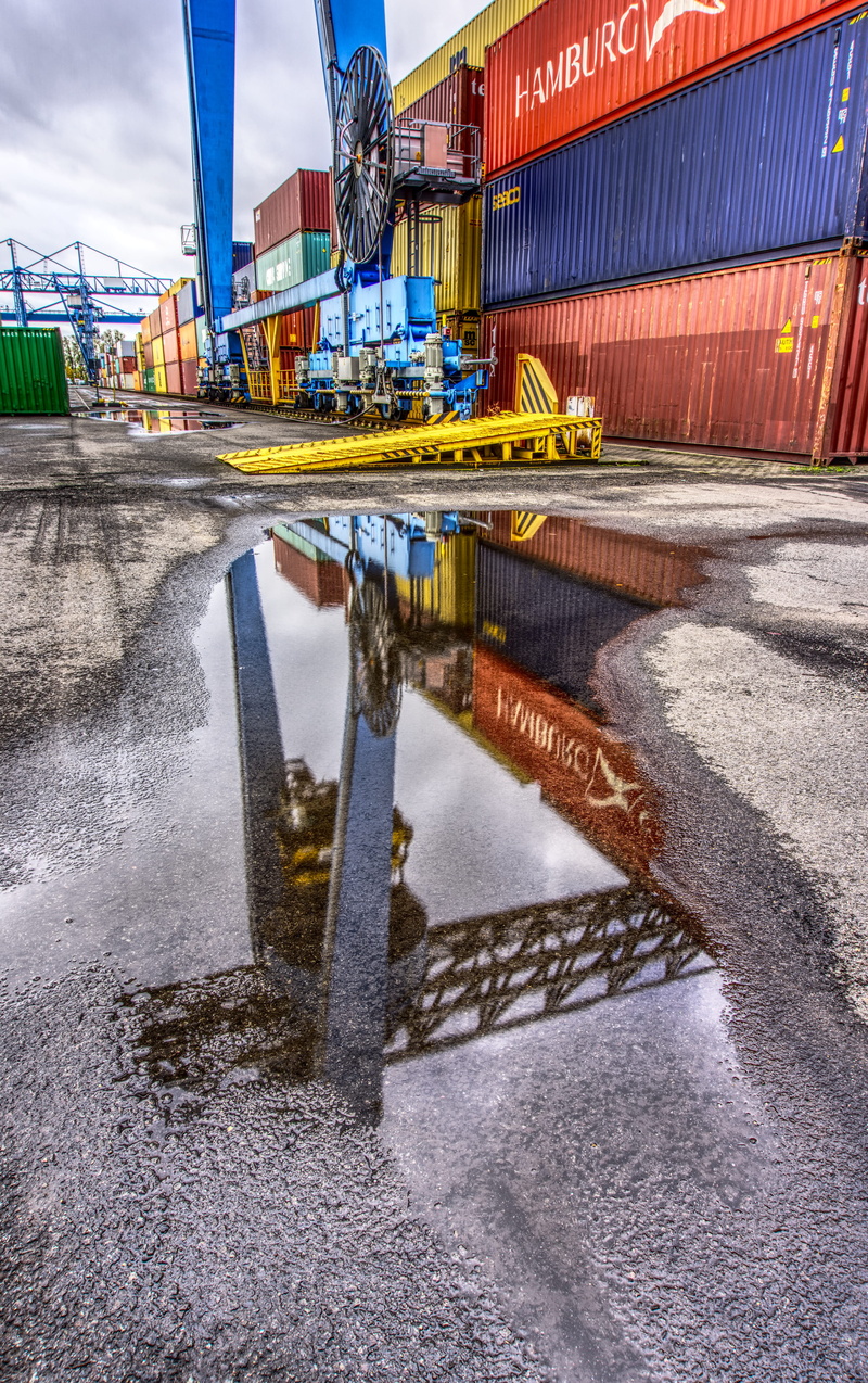 germany, sky, container terminal, business, loading crane, crane, no people, nature, company, city, built structure, marketing hub, 5K, high dynamic range