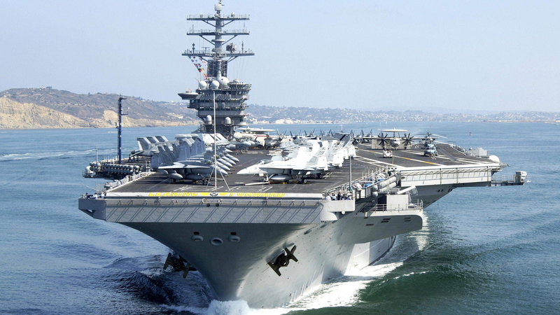 vehicle, aircraft carrier, vessel, craft, ship, conveyance, warship, military vehicle, military, 1080P