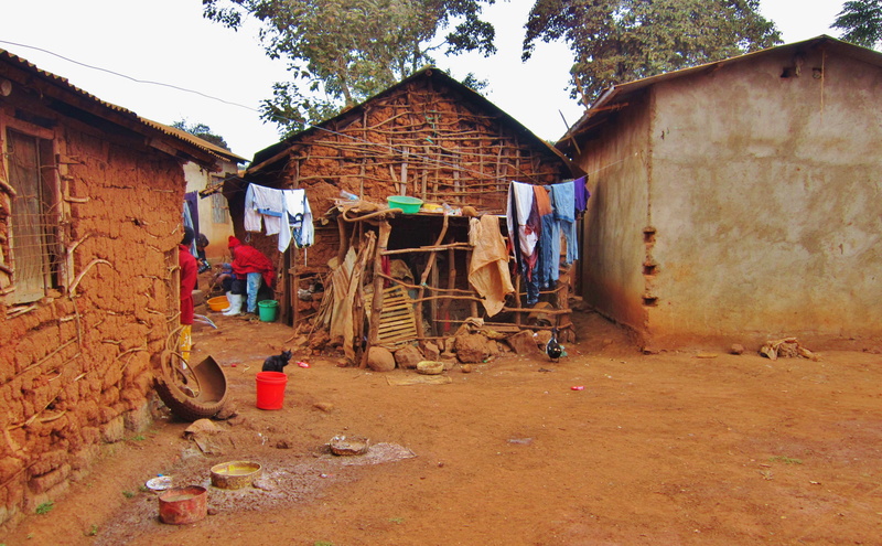 african, brown, old, front, hut, container, tree, home, built structure, building, apparels, african village, house, 4K, tanzania, land, residential district