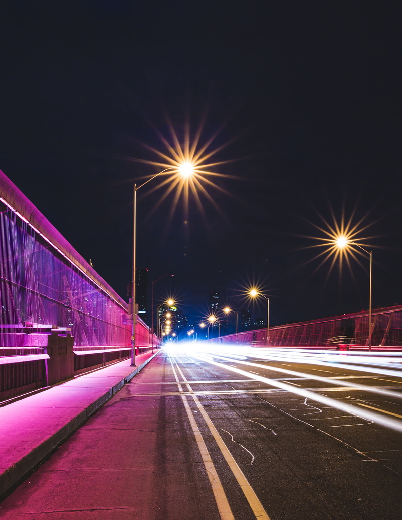 turned, sky, the way forward, transportation, lapse, street, car, bridge - man made structure, city life, long, illuminated, speed, dark, cars, 1080P