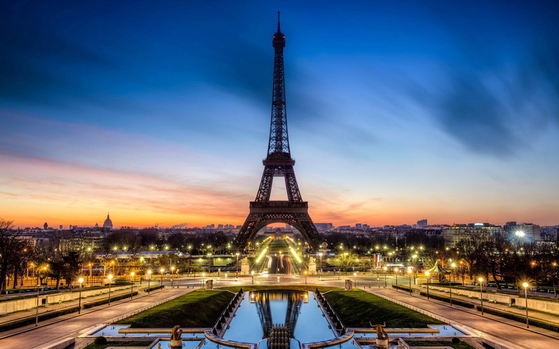 Night, paris, Eiffel, Tower, Beautiful, View, 1080P