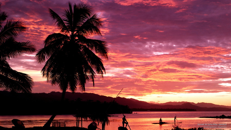 rios, Islands, ocho, sunset, jamaica, 2K