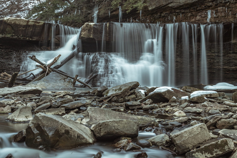 solid, 2K, stream - flowing water, screen saver, waterfall, long exposure, flow, power in nature, rock, canon, blurred motion, non-urban scene