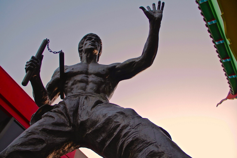 Bruce Lee, legend, monument, 1080P