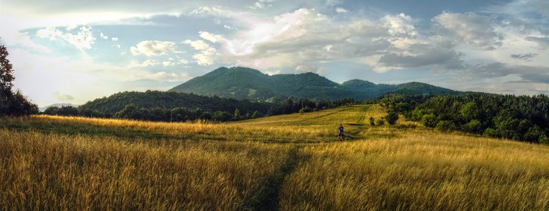 day, panorama, mountains, grass, green  blue, hill, rural Scene, tree, grass land, grass  yellow, mountain, 5K, banská  bystrica, summer, hadr, nature