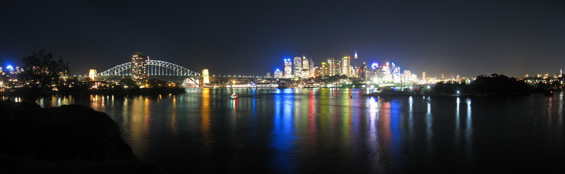 body, night, 5K, river, daytime, architecture, water, panorama, Sydney Harbour, silhouette, reflection, bridge, cityscape, illuminated, balls, hugin, body of water