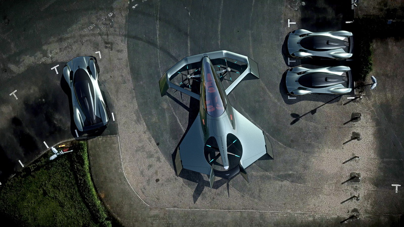 4K, 4K, Aston Martin VVC, Flying Taxi