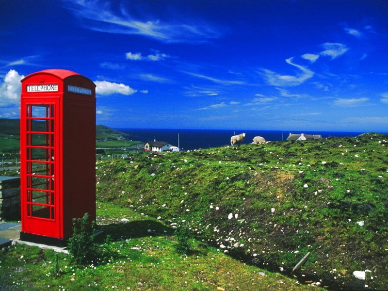 telephone box, Abstract, england, 480P, art, scotland, hd, photography, box, telephone, telephone booth
