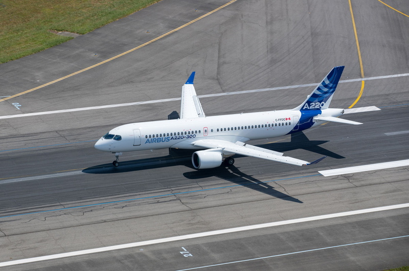 Airliner, Airbus, 2K, WFP, Landing, Bombardier CSeries, Airbus A220, A220