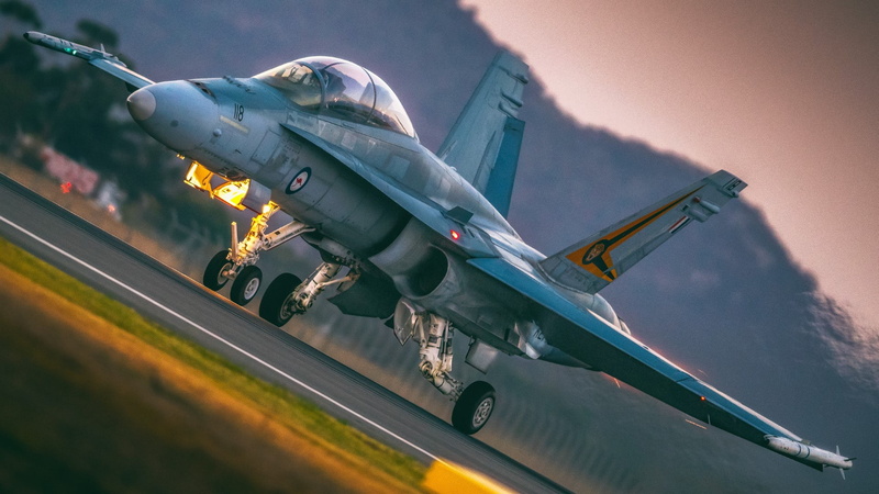 ILS, F/A-18 Hornet, Fighter, F/A-18, Lantern, Chassis, WFP, Royal Australian air force, 1080P, The rise