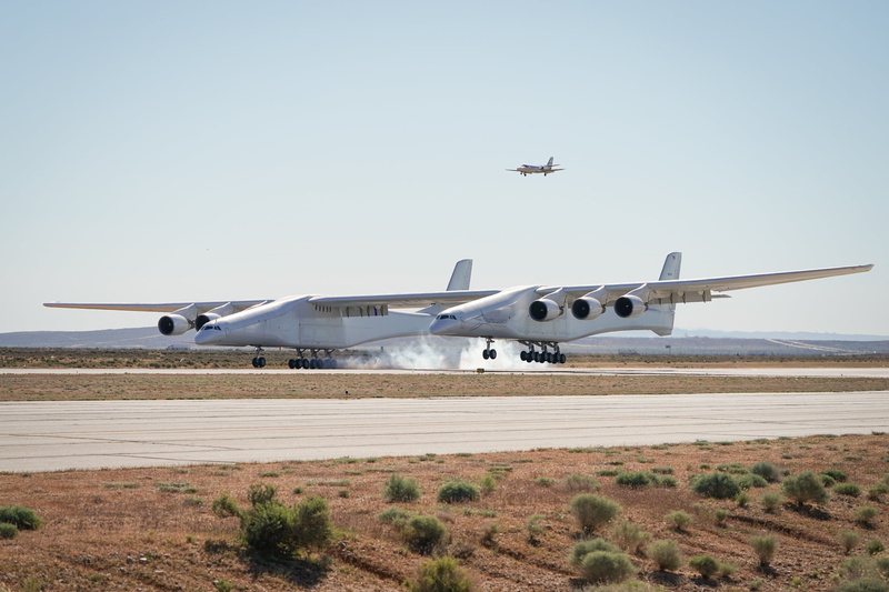 Stratolaunch Systems, Stratolaunch, WFP, Landing, Smoke, The aircraft carrier, 1080P, Stratolaunch Model 351