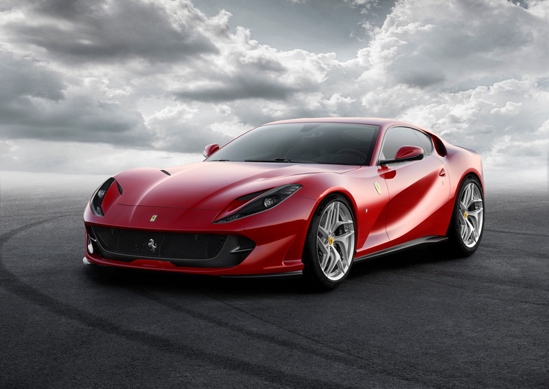 racecar, wheel, no people, choice, chrome, personal land vehicle, Ferrari 812 Superfast, red, luxury, car, wealth, day, shiny, sports car, mode of transportation