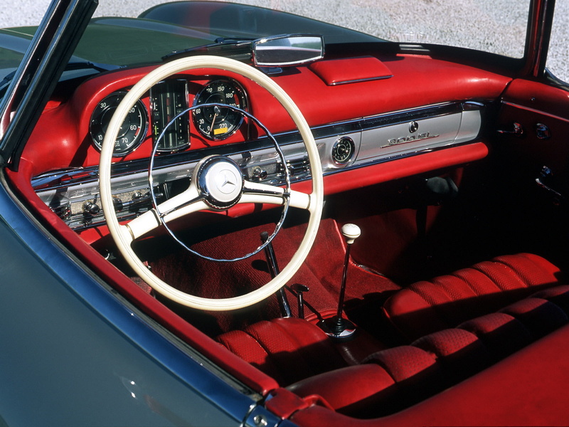 interior, benz, 720P, 300sl, retro, mercedes, 1957, r198