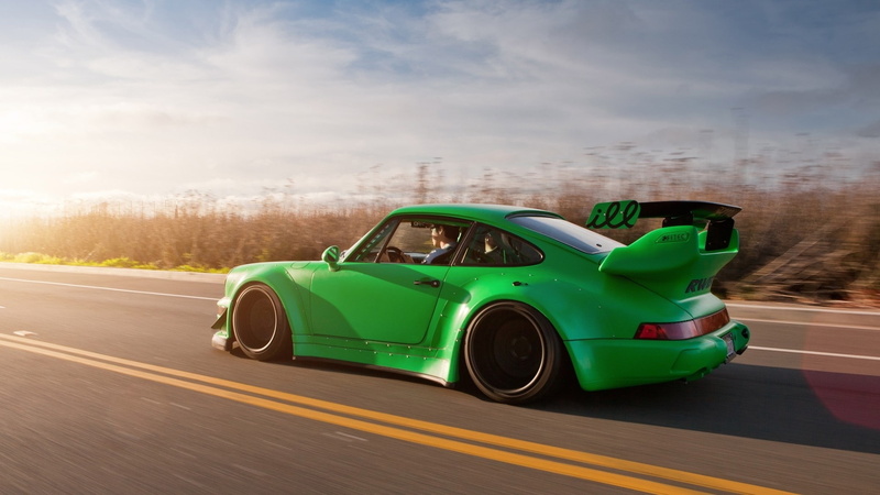 911, cars, begriff, tuning, porsche, sunlight, green, rauh, 1080P, welt, tuned