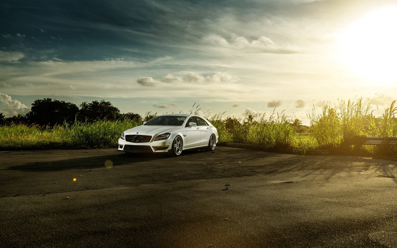 cls, klasse, benz, mercedes, CLS-Klasse, Mercedes-Benz, white, front, CLS 63, 2K