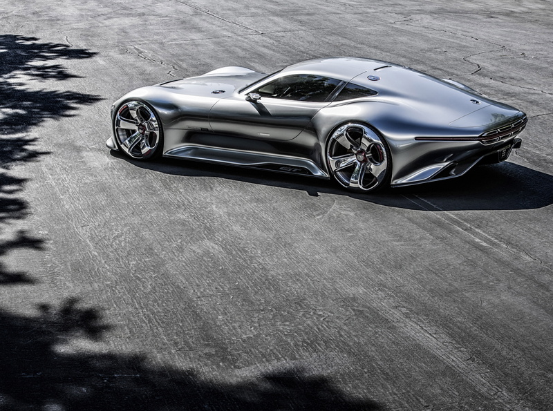 Gran, mode of transportation, Turismo, chrome, day, Mercedes, close-up, no people, personal land vehicle, luxury, reflection, car, sports car, silver, shiny