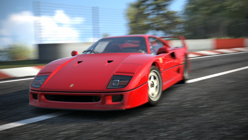 Gran Turismo 6, motion blur, Ferrari F40, 1080P, car, PlayStation 3, Ferrari