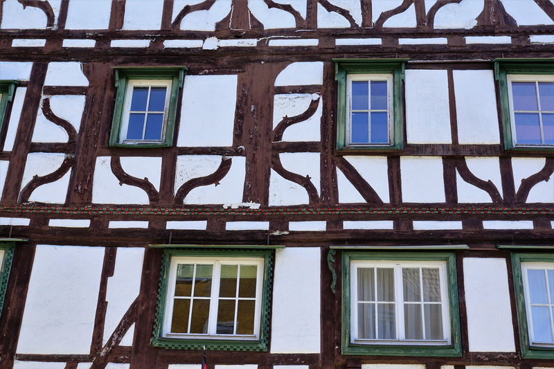 sky, building exterior, nature, building, old town, reflection, residential district, historically, low angle view, no people, germany, blue, glass - material