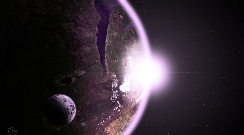 brown, nature, scenics - nature, planet - space, planet earth, planet, spatial, night, beauty in nature, sphere, science, lens flare, Space, Sunrise, Spacial