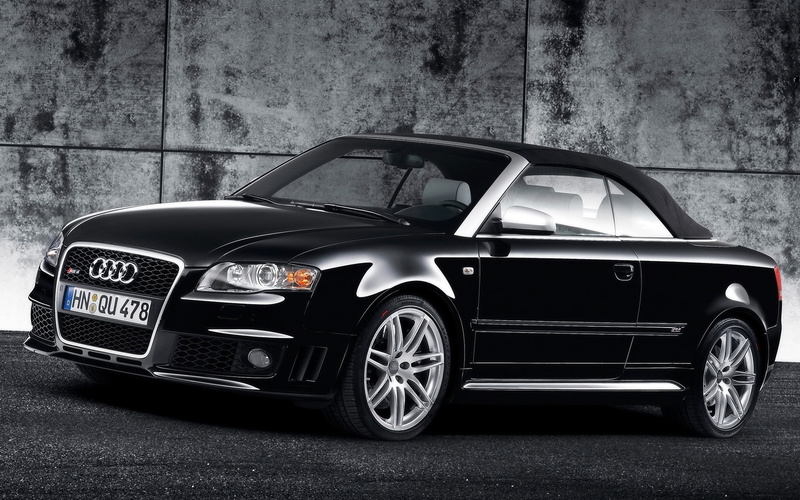 audi, 1080P, front, side, audi cabrio, audi rs4, rs, cabriolet, black