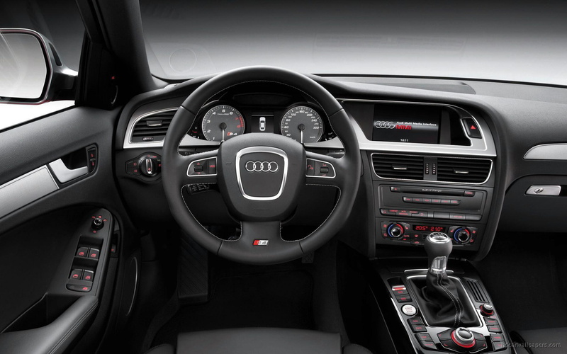audi, s, 2009, car, 1080P, black, dashboard, cars, interior