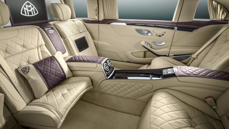 seats, luxery., leather, photography, gray, interior, 4K, car, Mercedes Maybach S600 Pullman, sedan
