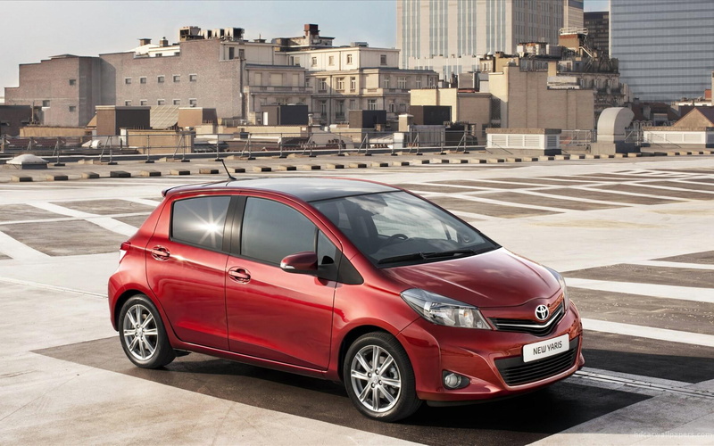 yaris, door, toyota, 2012, cars, hatchback, 1080P, red