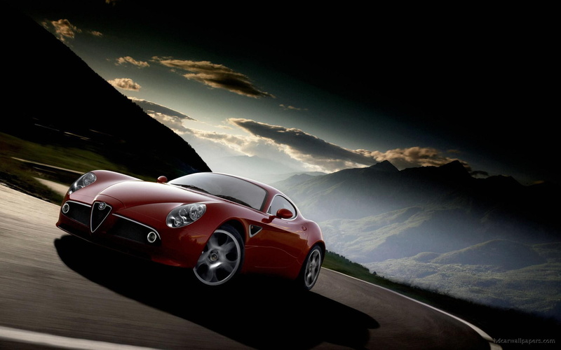 competizione, alfa romeo, cars, c, 1080P, romeo, alfa, red, coupe