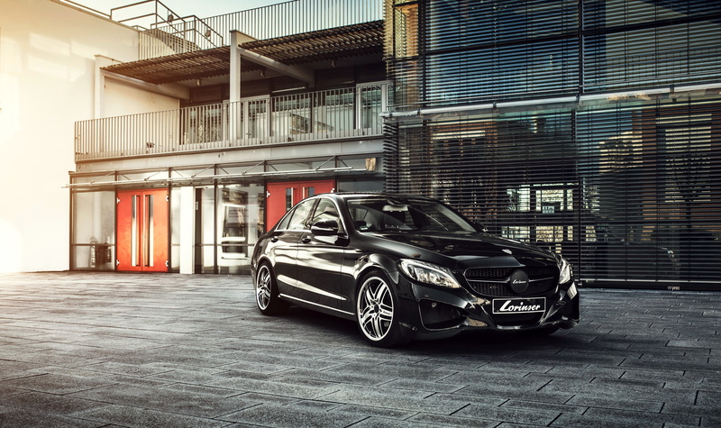 W205, Mercedes-Benz, sedan, black, C-Class, Lorinser, 2014, 4K, Mercedes