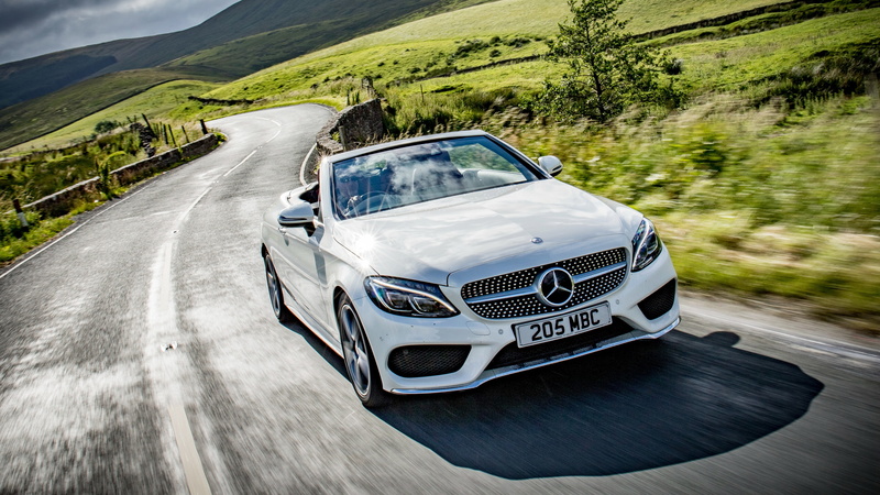 White, Car, class, Mercedes, Cabriolet, convertible, Benz, c, A205, amg, 4K