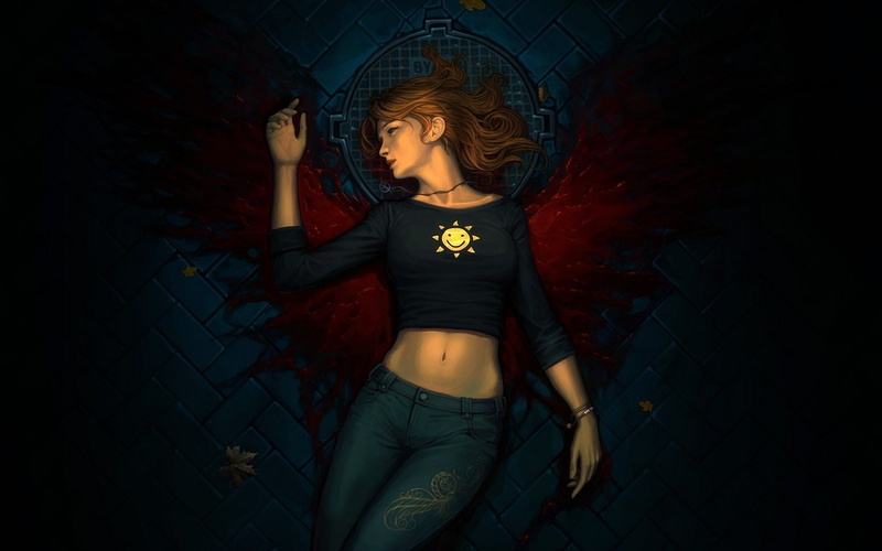 pavers, rey, bridge, sunroof, arden, girl, art, lying, 1080P