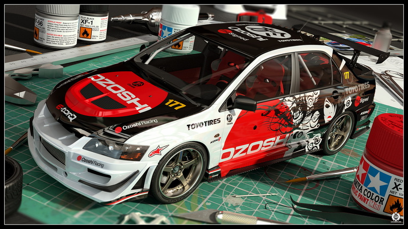 3D Car, Coloring, Evo IX, 1080P, Mitsubishi, Mini Model