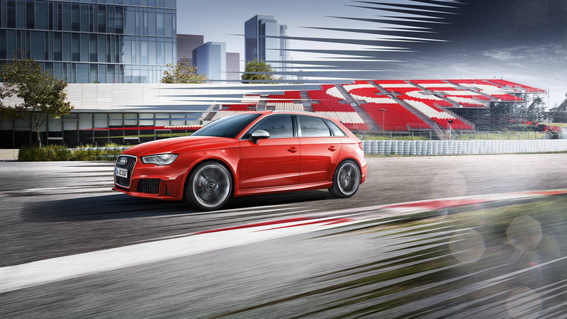 red, audi, 1080P, audi rs3, red car, rs, car, track