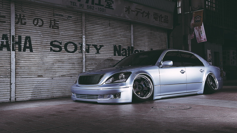 celsior, sign, architecture, brick wall, luxury, text, city, Lexus, mode of transportation, ls430, built structure, 1080P, Toyota, transportation, street