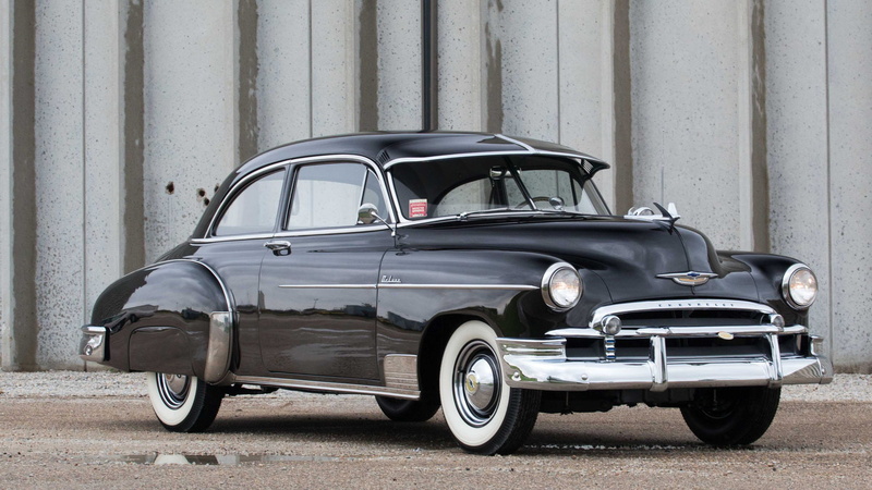 deluxe, 1950, 720P, styleline, 2-door, sedan, retro, chevrolet, hk-2102-1011, vintage