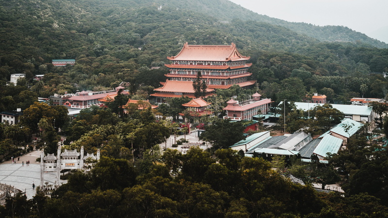 plant, townscape, built structure, tree, house, no people, hong kong, city, hk, 4K, belief, building exterior, architecture, building, asia, mountain