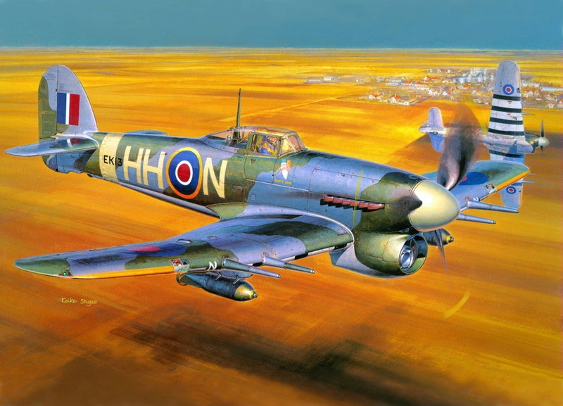 720P, world war ii airplane aircraft hawker typhoon military military aircraft d day hawker tempest