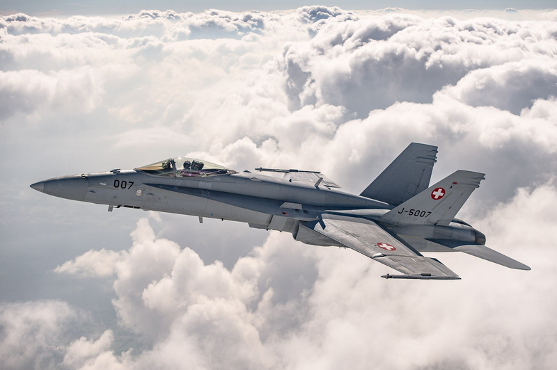 F/A-18 Hornet, Cockpit, 1080P, Pilot, PTB, Fighter, The Swiss air force, Clouds