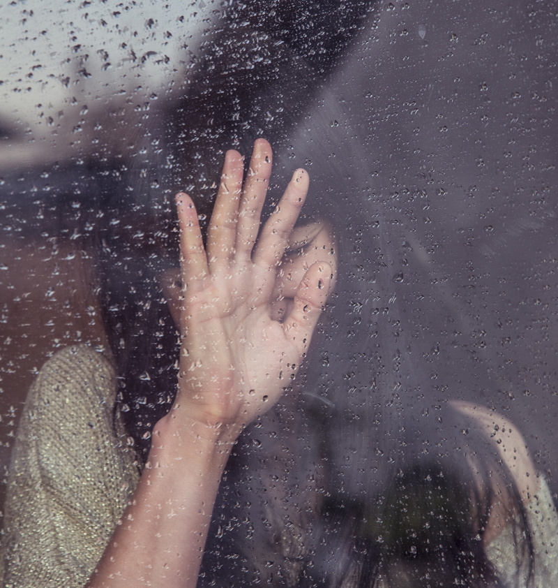 palm, human hand, rain drops, sad, child, drop, girl, raindrop, day, finger, window, one person, depression - sadness, 1080P, rain, real people, transparent