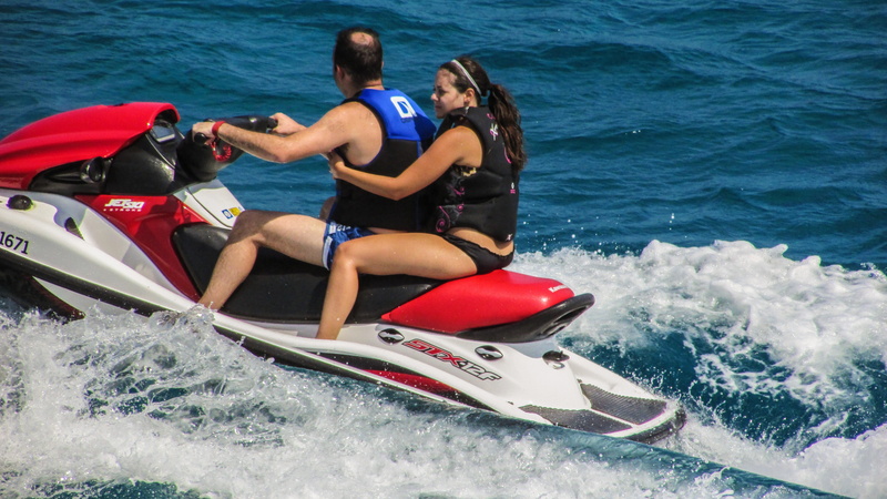 cyprus, two people, fun, vacation, fast, recreational Pursuit, extreme Sports, 4K, day, competition, jet Boat, Jet Ski, summer, mode of transportation
