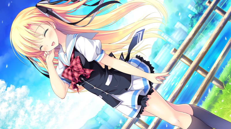 koishiteru!, (character), tonari, 2K, tagme, alcot, game, blonde, hair, skirt, long, mitsuki, motomiya, kimi, seifuku