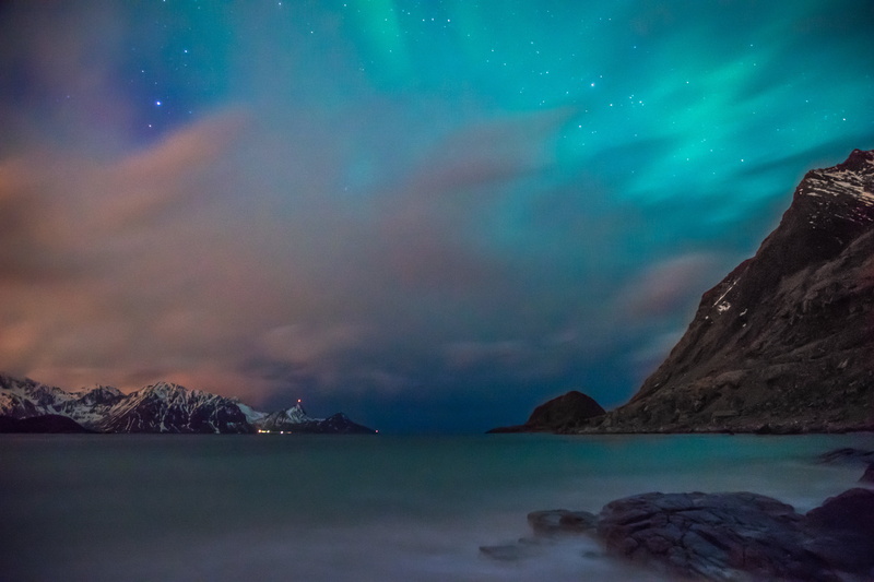 landscape, sony alpha 7, sea, mountain, water, 5K, 105mm, beside, Norway, scenics, canon, calm, body of water, blue, night, ilce-7, Lofoten, Norwegen